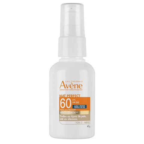 Protetor Solar Facial Avène Mat Perfect Anti-Idade FPS60 - Cor Médio — Avène