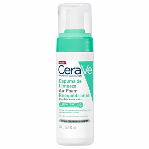 Espuma de Limpeza Facial CeraVe Air Foam Reequilibrante 150ml — CeraVe