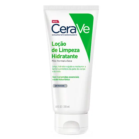 Loção de Limpeza Hidratante CeraVe para Pele Normal a Seca com 3 Ceramidas 200ml — CeraVe