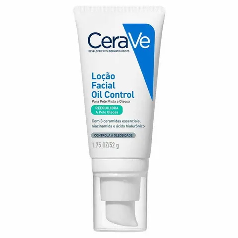 Loção Facial Hidratante para Pele Oleosa com Controle do Brilho CeraVe Oil Control 52g — CeraVe