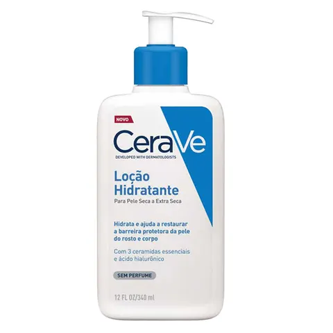 Loção Hidratante CeraVe para Pele Seca a Extra Seca com Ácido Hialurônico 340ml — CeraVe