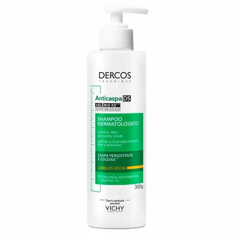Vichy Dercos Shampoo Anticaspa DS Tratamento para Cabelos Secos 300g — Vichy