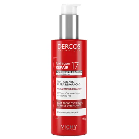 Tratamento Pré-Shampoo Reparação Profunda Vichy Dercos Collagen Repair 17 150g — Vichy